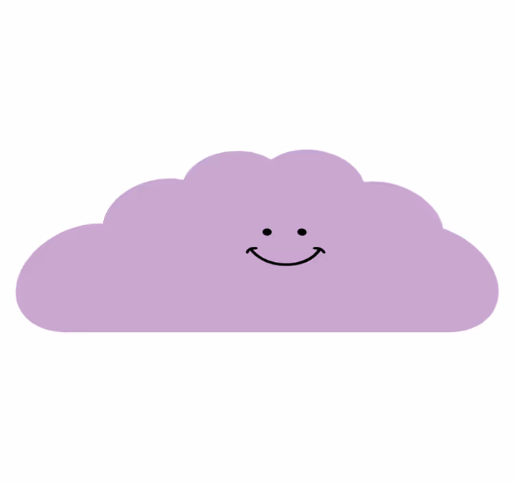 vinil szőnyeg óvodák mosolygó felhő alakú - TenStickers