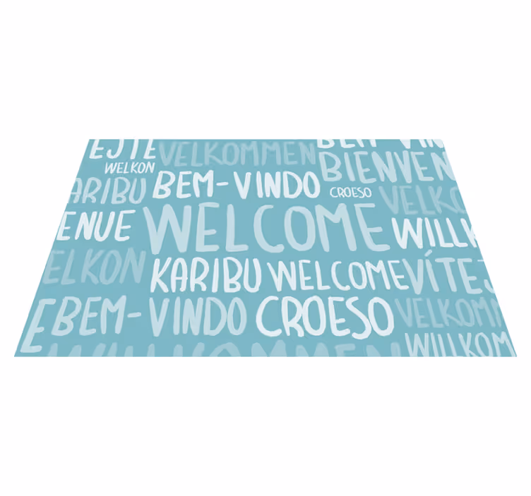 Többnyelvű Üdvözlő szöveg vinil szőnyegek - TenStickers
