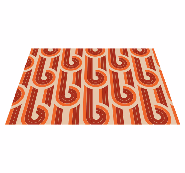 vinil szőnyeg geometriai retro geometrikus minta - TenStickers