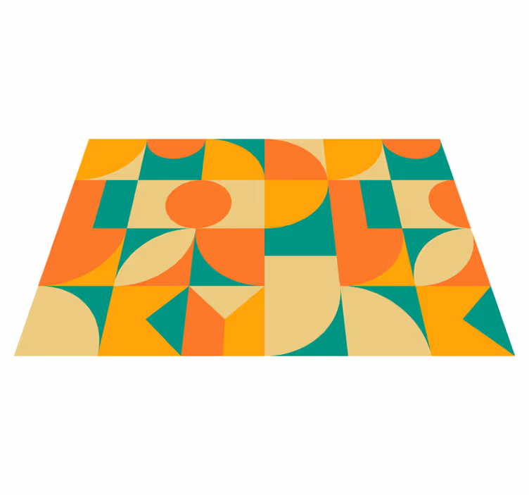 vinil szőnyeg geometriai színes geometriai minta - TenStickers