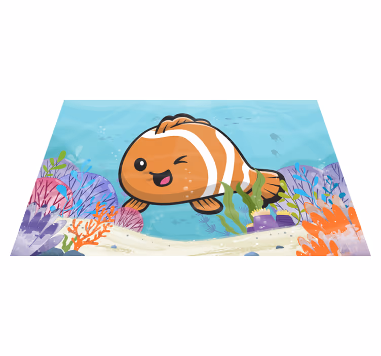 vinil szőnyeg gyerekek animációs vízi kaland - TenStickers