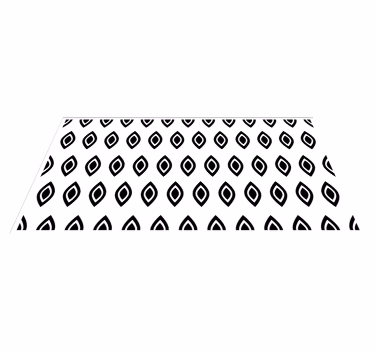 Geometrikus mintás fekete-fehér formák szőnyegek - TenStickers