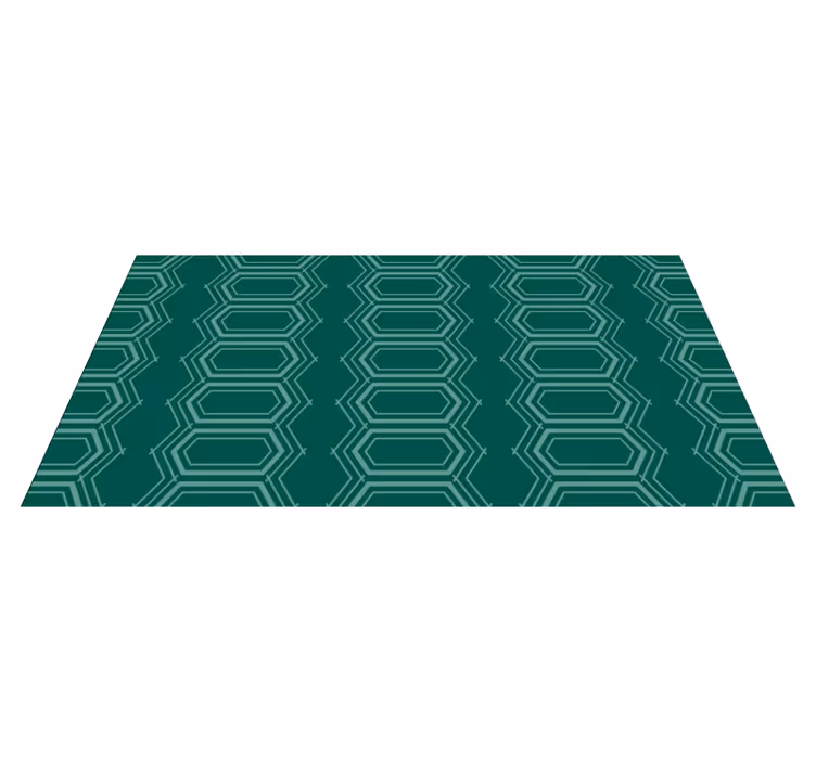 vinil szőnyeg geometriai smaragd geometriai minta - TenStickers