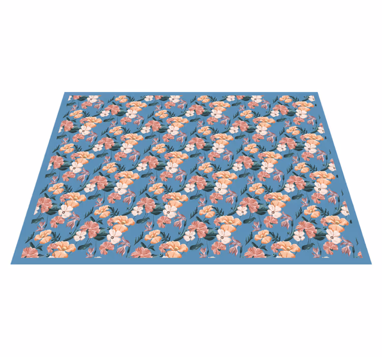 Virágos virágmintás vinil szőnyeg virágok és növények - TenStickers