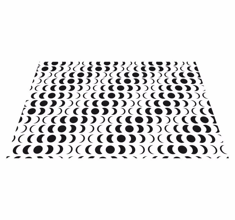 vinil szőnyeg geometriai monokróm félköröket - TenStickers