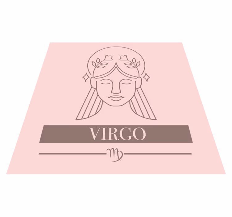 Szűz zodiákus szimbólum vinil szőnyeg mondatokkal - TenStickers