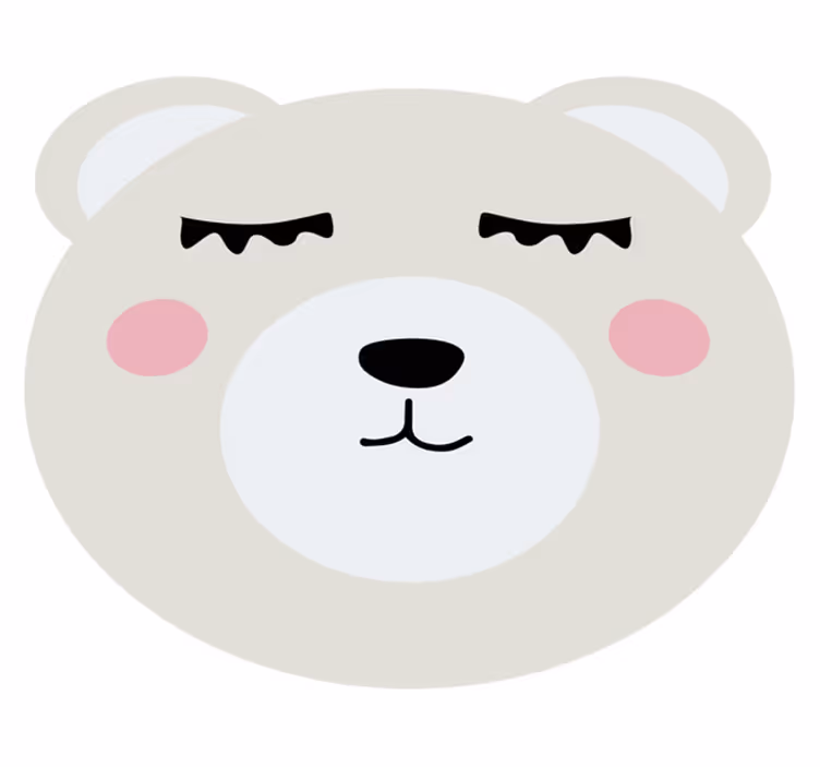 vinil szőnyeg gyerekek medve arc design - TenStickers