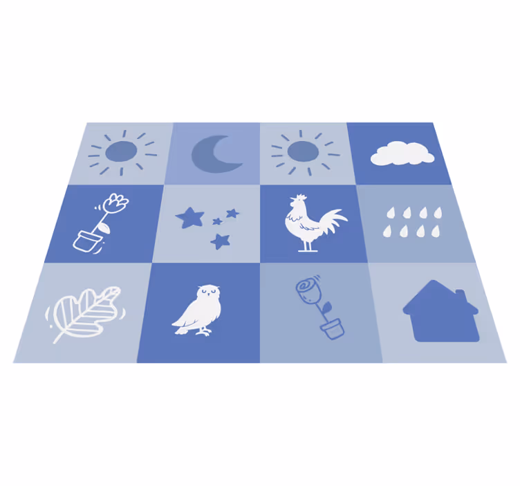 vinil szőnyeg gyerekek óvodai sakktábla - TenStickers