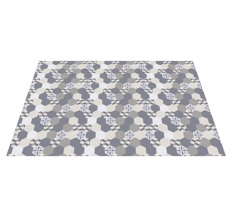 vinil szőnyeg csempe hatás geometriai csempe - TenStickers