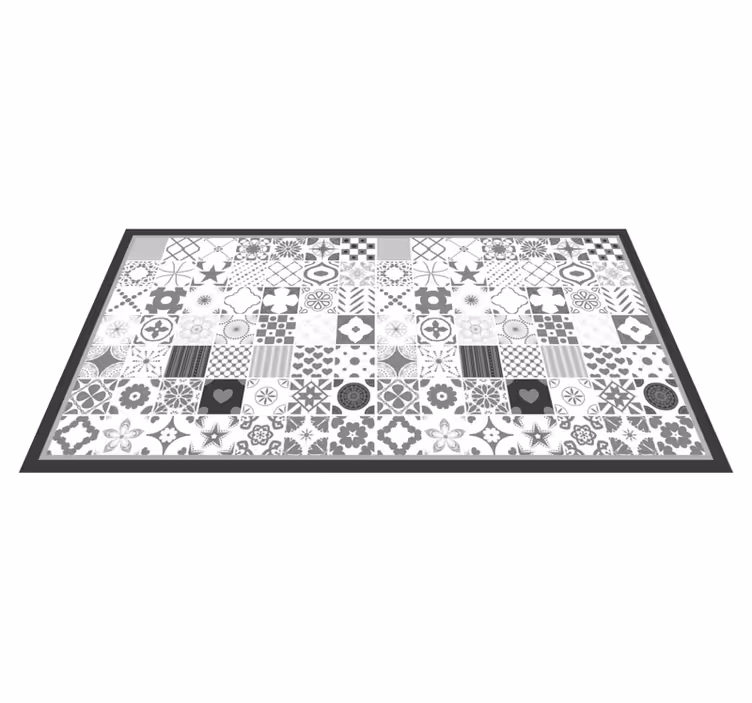 vinil szőnyeg csempe hatás patchwork csempe összetétele - TenStickers