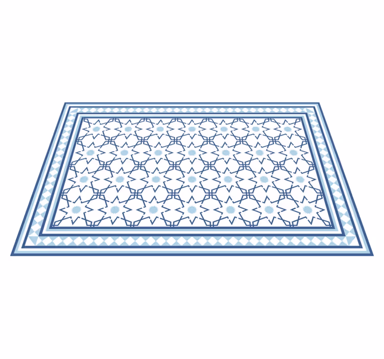 vinil szőnyeg csempe hatás csempézett geometriai minta - TenStickers
