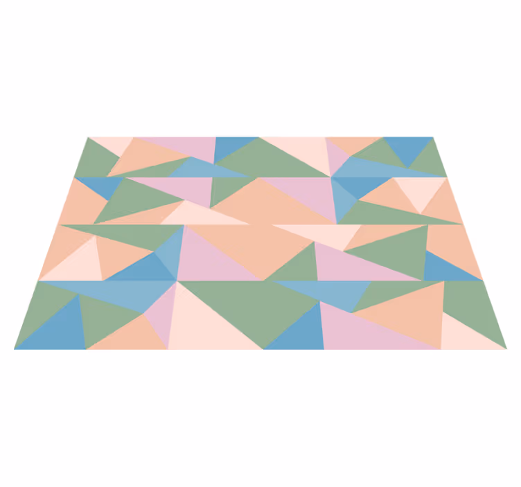 vinil szőnyeg geometriai pasztell háromszögek - TenStickers