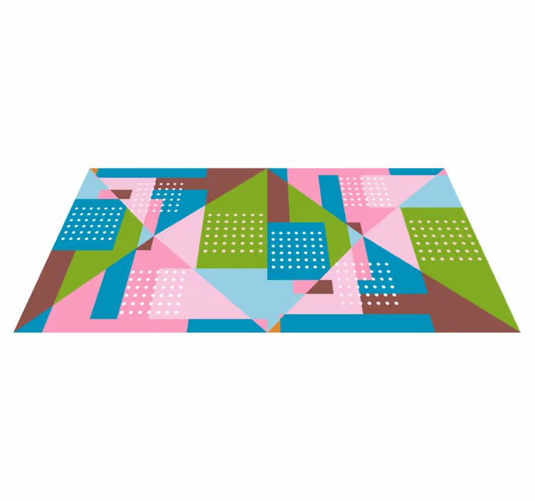 vinil szőnyeg geometriai geometriai formák fúziója - TenStickers