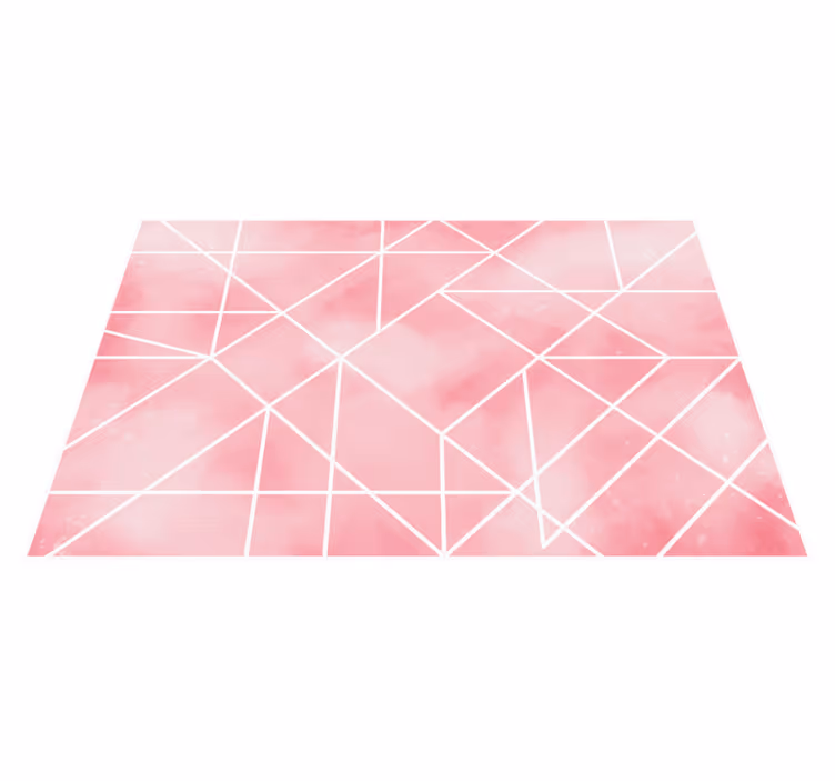 vinil szőnyeg geometriai geometriai rózsaszín minta - TenStickers