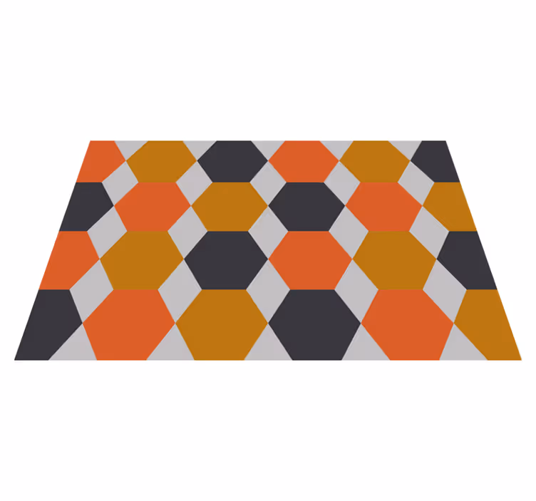 vinil szőnyeg geometriai hatszögletű minta - TenStickers