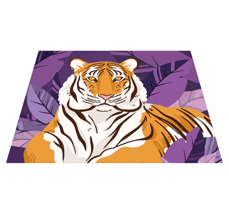 vinil szőnyeg állat tigris illusztráció - TenStickers