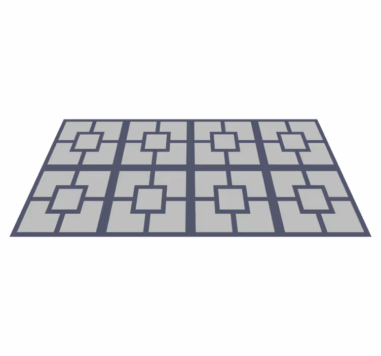 Geometriai négyzet minta vinil szőnyeg geometriai - TenStickers