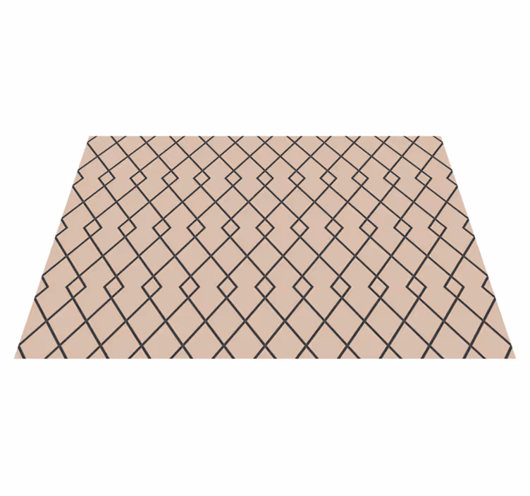 Geometrikus bézs gyémánt mintás geometrikus szőnyegek - TenStickers