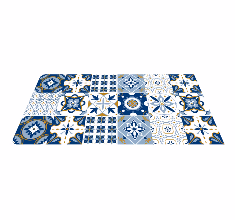 Azulejo minta vinil szőnyeg csempe hatás - TenStickers