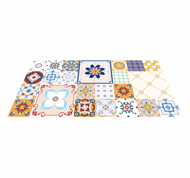 Patchwork csempe vinil szőnyeg mozaik - TenStickers