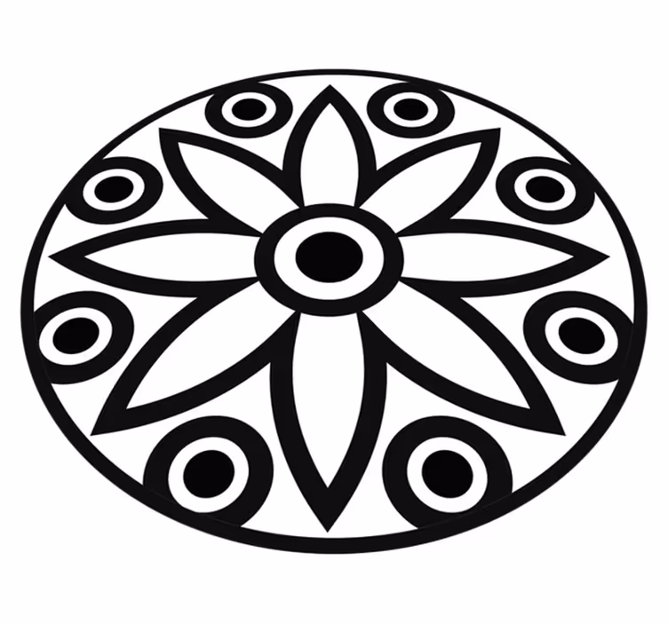 Kör alakú mandala design vinil szőnyeg geometriai - TenStickers