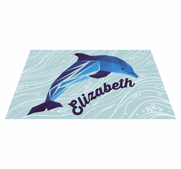 Személyre szabott delfin Vinil szőnyeg nevekkel - TenStickers
