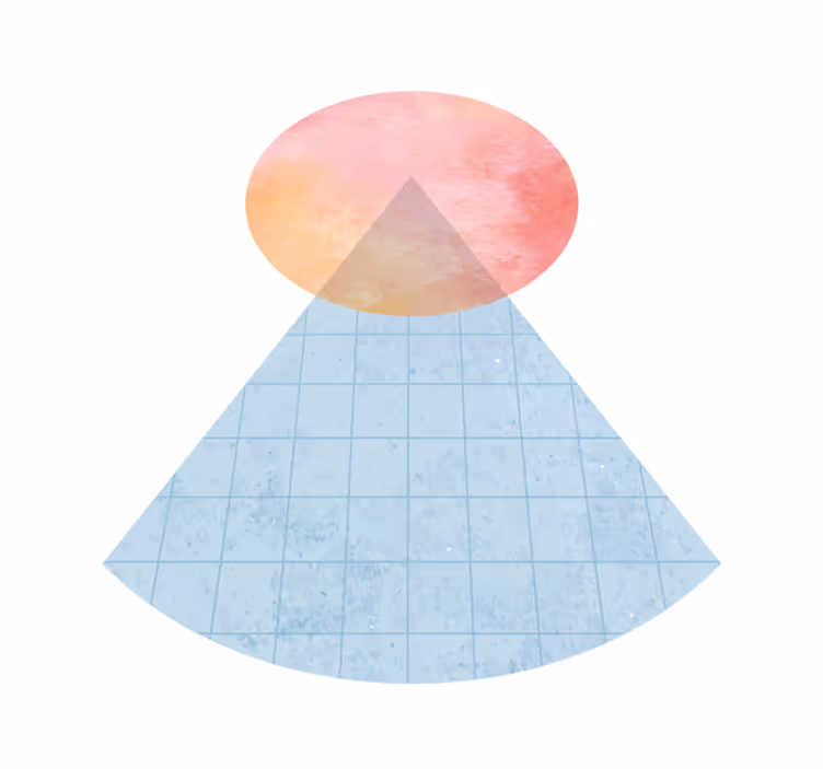 Geometriai gradiens háromszög vinil szőnyeg minimalista - TenStickers