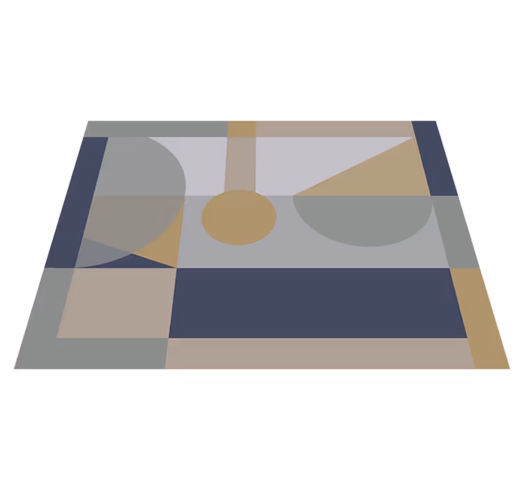 Absztrakt geometriai formák vinil szőnyeg geometriai - TenStickers