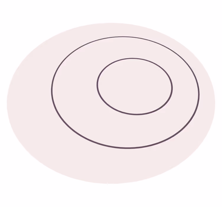 Minimalista kör alakú design vinil szőnyeg minimalista - TenStickers
