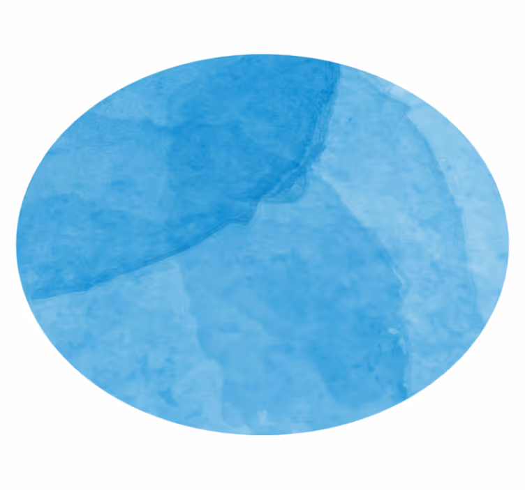 Absztrakt kék kör alakú design vinil szőnyeg minimalista - TenStickers