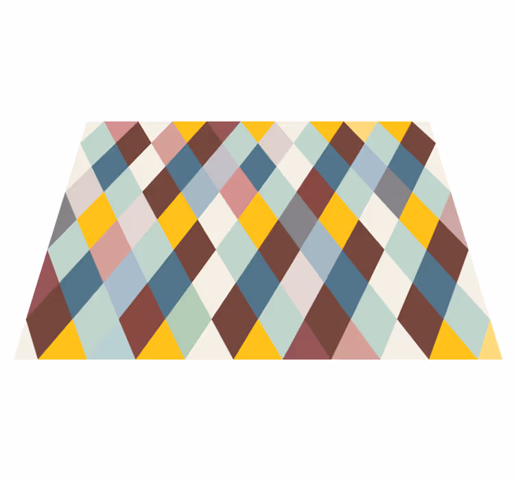Geometrikus pasztell tarka gyémánt szőnyegek - TenStickers