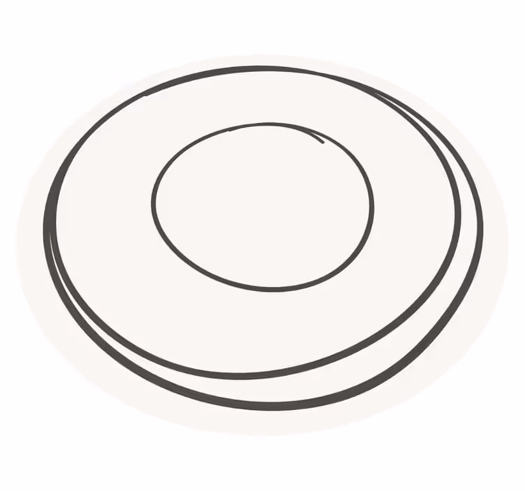 Koncentrikus körök vinil szőnyeg minimalista - TenStickers