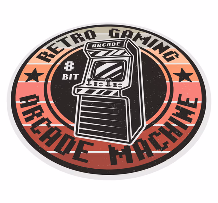 Retro arcade játékkör vinil szőnyeg tinik - TenStickers