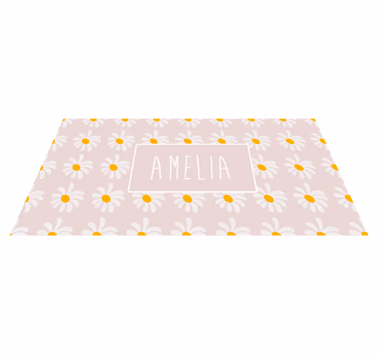 Egyedi százszorszép minta Vinil szőnyeg nevekkel - TenStickers
