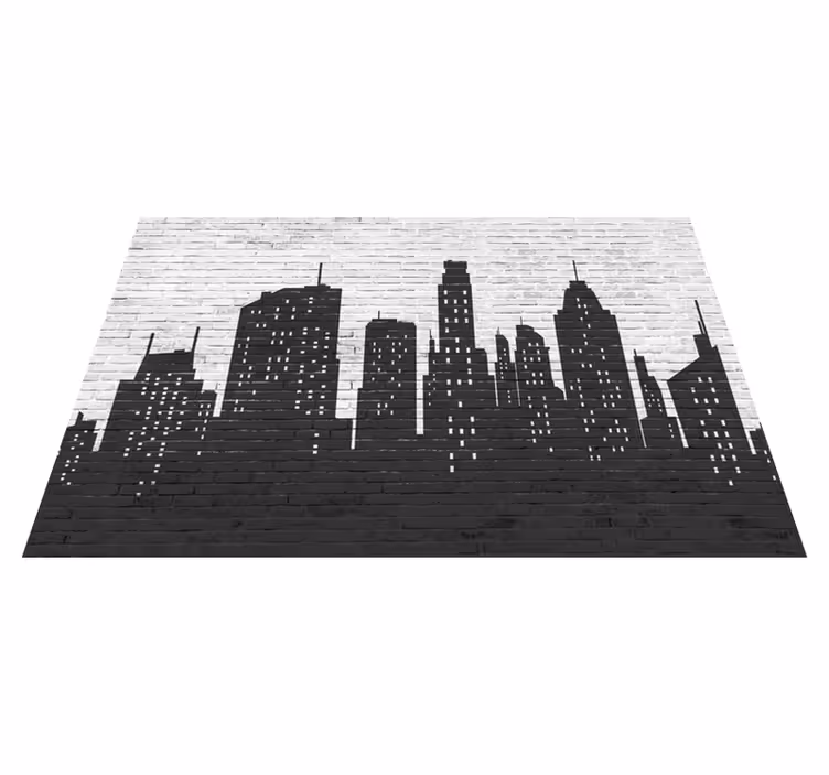 Brickwall skyline kőpadló - TenStickers