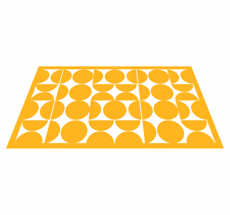 vinil szőnyeg geometriai sárga fél körök - TenStickers