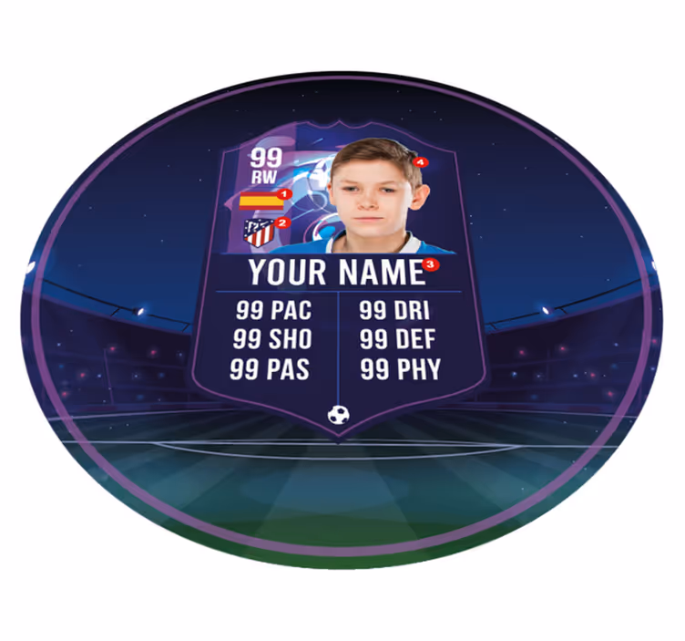 vinil szőnyeg tinik futballista kártya - TenStickers