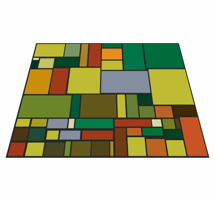 vinil szőnyeg geometriai tarka retro mozaik - TenStickers