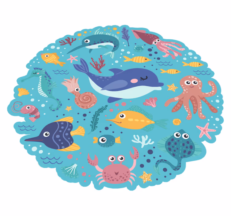 vinil szőnyeg mások hal illusztrációk - TenStickers