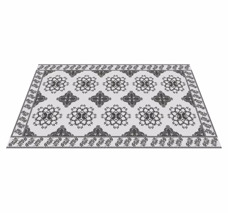 vinil szőnyeg étkező virágos vintage design - TenStickers