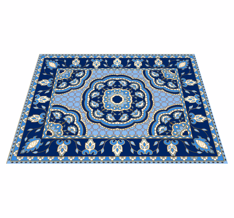 vinil szőnyeg étkező keleti kék design - TenStickers