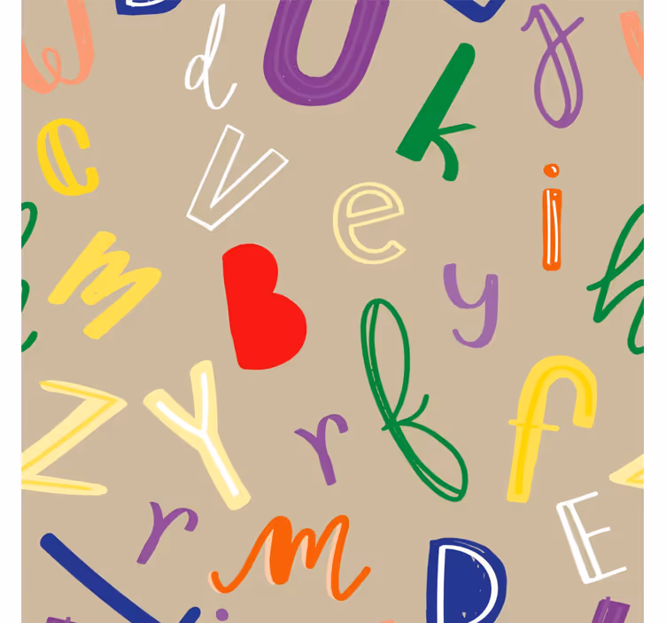 Színes ábécé Tapéta felirat - TenStickers