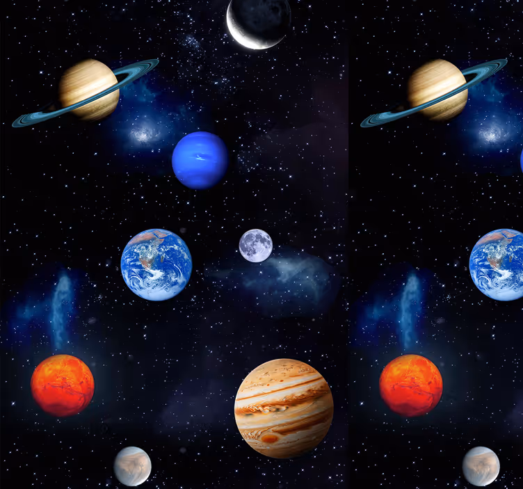 Cosmos Űrbolygók tapéta csillagok - TenStickers