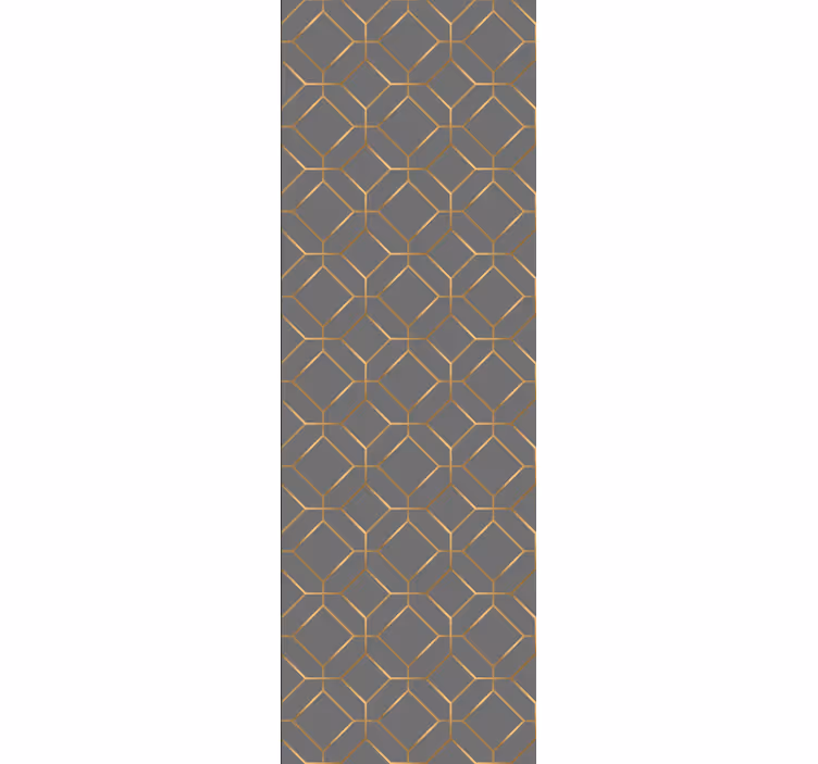 Hexagonális arany mintás geometrikus tapéta - TenStickers