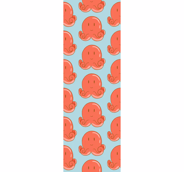 Piros polip design Allati tapéta - TenStickers