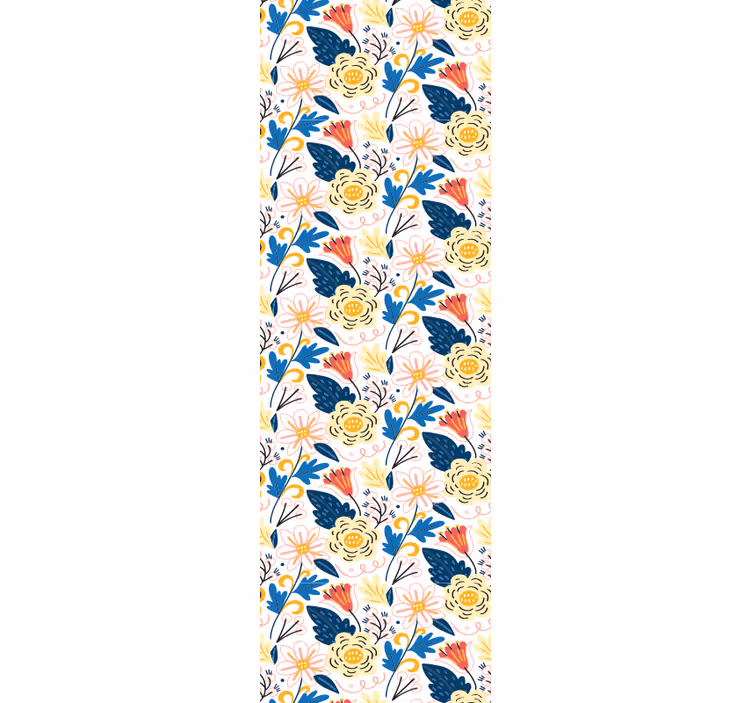 Virágzó színes design Tapéta Virágok - TenStickers