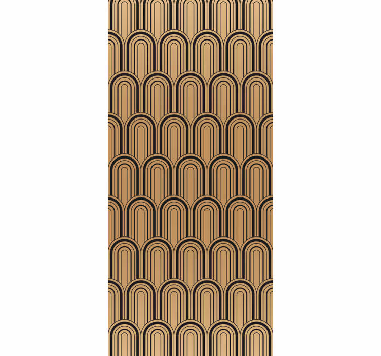 Barna ívek minta design Tapéta Geometriai - TenStickers