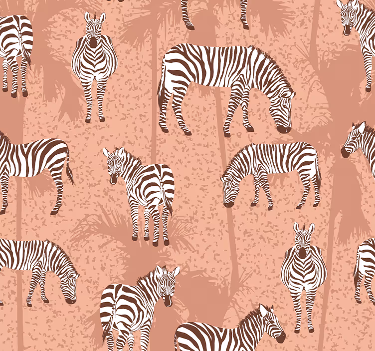 Barna tipikus minta Zebra Tapéta - TenStickers