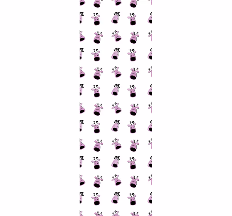 Boldog rénszarvasarcok Allati tapéta - TenStickers