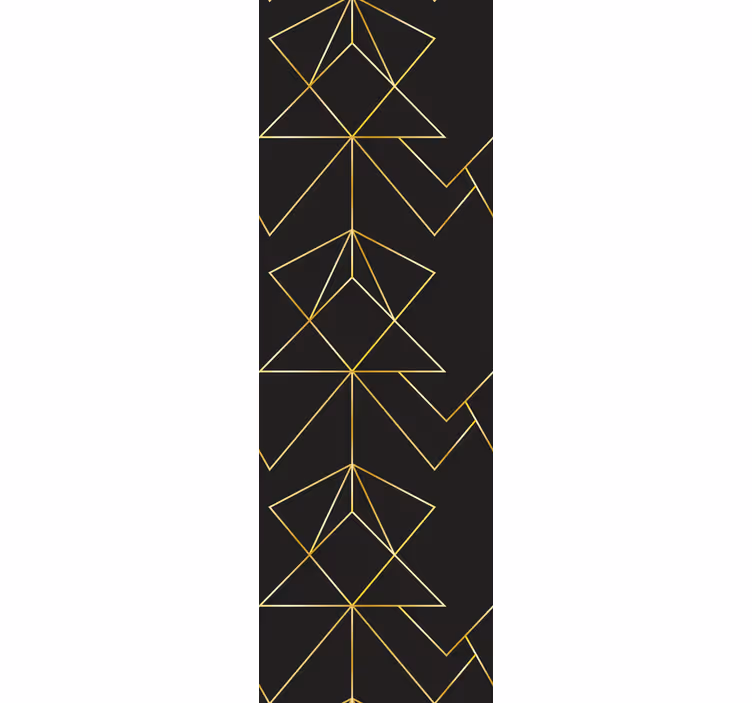 Arany levélformák Tapéta Geometriai - TenStickers